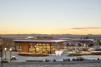 WRNS Studio integrate life cycle assessments as a key strategy to understand embodied carbon impacts. Sonoma Academy, pictured above, is the first project to achieve both ILFI's zero carbon and petal certification, being a net zero energy project.