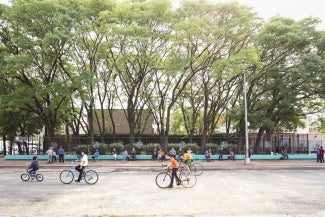The Refreshing Waters supports public life in the Tiffany Street Plaza.