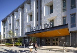 The transformed façade features color and texture variances, chamfered windows that allow for more natural daylight, and a high-performance building envelope.