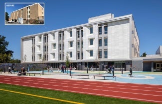 The brutalist 1960s-era building was recreated as a diverse “learning landscape” with a primary focus on civic presence, community connectivity, and student experience.