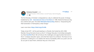 Kimberly Dowdell World Architecture Day