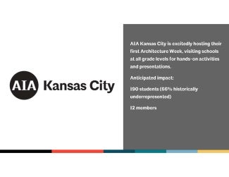 AIA Kansas City is celebrating Architecture Week by visiting local schools for hands-on activities and presentations.
