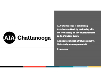 AIA Chattanooga is partnering with the local library on K-12 programming and an art installation.