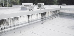 A damaged roof