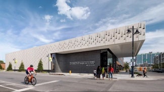 exterior of greenwood rising museum tulsa okla