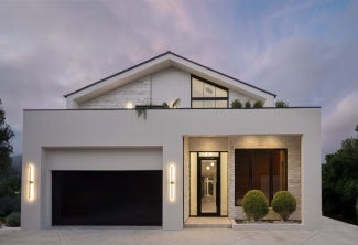 An attractive house at twilight