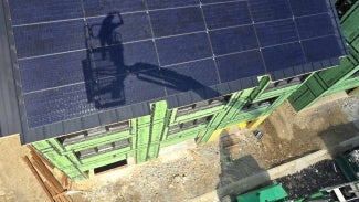 A building under construction at Veridian.
