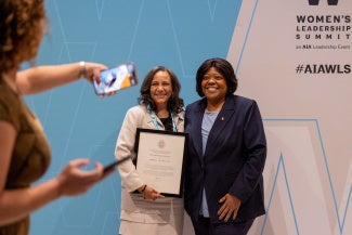 Cheryl L. Mcafee, FAIA being honored with AIA Presidential Citation