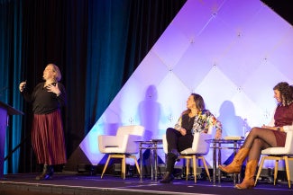 Storytelling on stage at AIA Women's Leadership Summit 2025