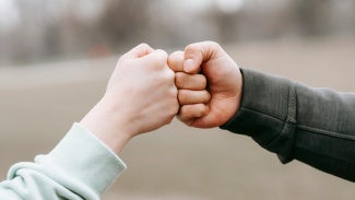 A fist bump