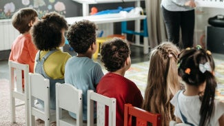 Children watching teachers