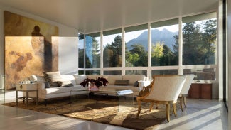 Room with large windows