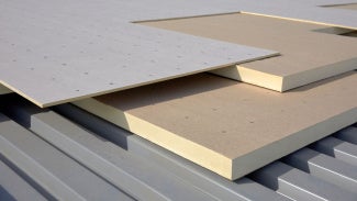 An HD polyiso coverboard over polyiso insulation.
