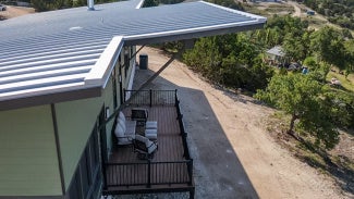 The deck of VISION House Austin