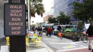 Improving urban mobility is one of Urban Charrette’s focuses, as this demonstration shows.