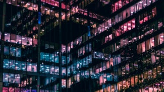 A high-tech office building