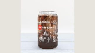 Glassware with San Diego's skyline