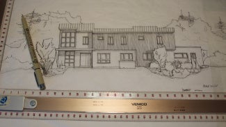 An architectural drawing