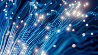 Stylized image of computer connections