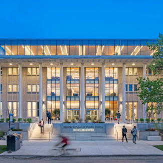 Exterior of the Keller Center at the Harris School of Public Policy