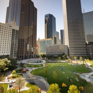 PACIFIC PLAZA AERIAL DURING OPENING WEEK