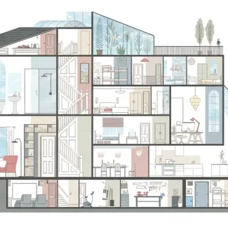 graphic illustration of a house