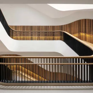 Interior staircase of Martin Luther King Jr. Memorial Library 