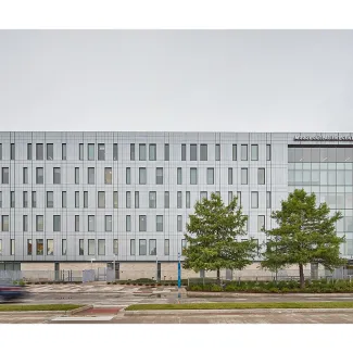 Front view of building