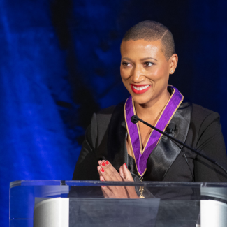 Kimberly Dowdell speaks at her inauguration as AIA's 100th president. 