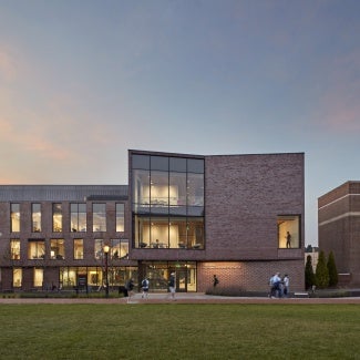 Campus frontage deliberately quiet in form and detail