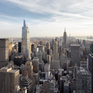 Formally, One Vanderbilt’s massing is comprised of four interlocking, tapering volumes that spiral up to the sky.