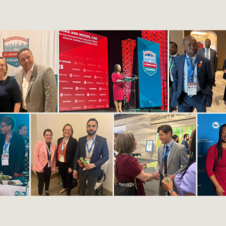 collage featuring AIA at 2023 US Conf of Mayors