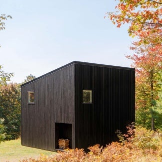 Bovina Cabin, designed by Onland Architecture, in New York's Hudson Valley