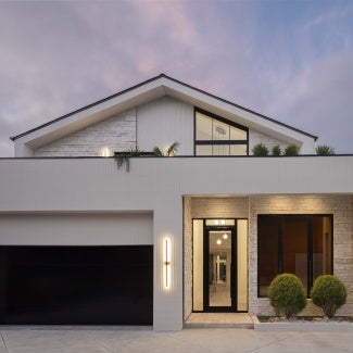 An attractive house at twilight