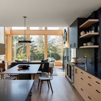 A well-lit residential kitchen 