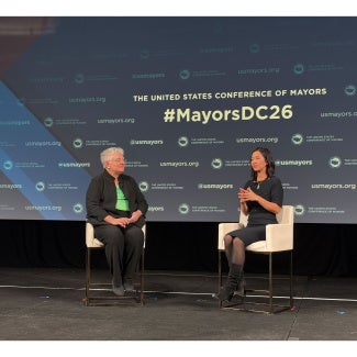 Carole Wedge and Mayor Wu