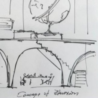 Section of student sketch from AFSF student design competition