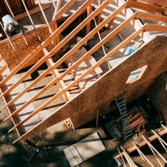image of a home being built