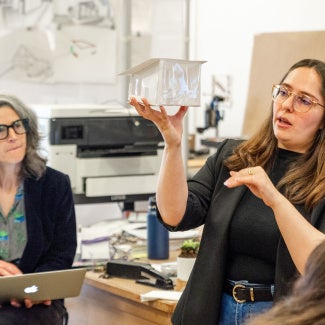 A design demonstration in a classroom