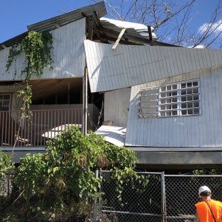 Home in Puerto Rico destroyed from disaster