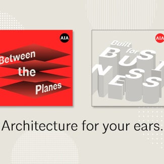 Covers of the two AIA podcasts