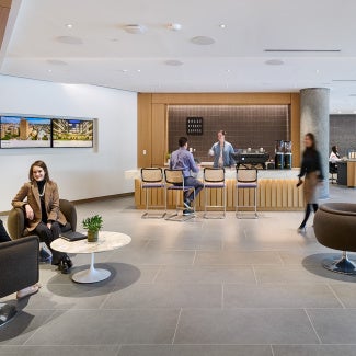 Grace Street Coffee Lobby at AIA Global Campus for Architecture & Design