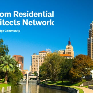 Beautiful, sunny San Antonio skyline.