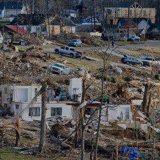 Aftermath of a tornado