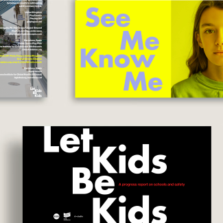Graphic showing pages of Let Kids Be Kids: A Progress Report on School and Safety (2026)